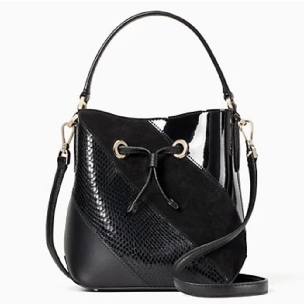 Kate Spade‎ Eva Mixed Material Small Bucket Bag